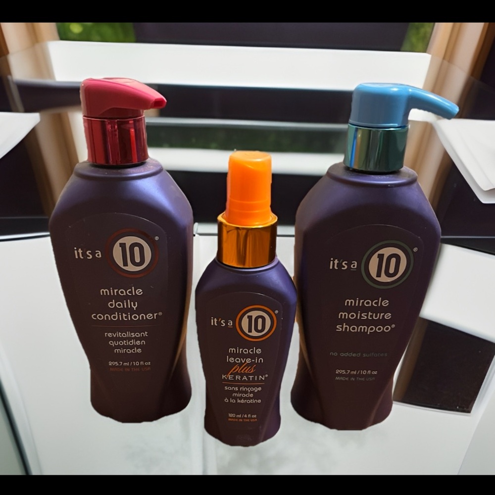 ITS A 10 Miracle Moisture Shampoo & Our Miracle Conditioner + Leave In Keratin